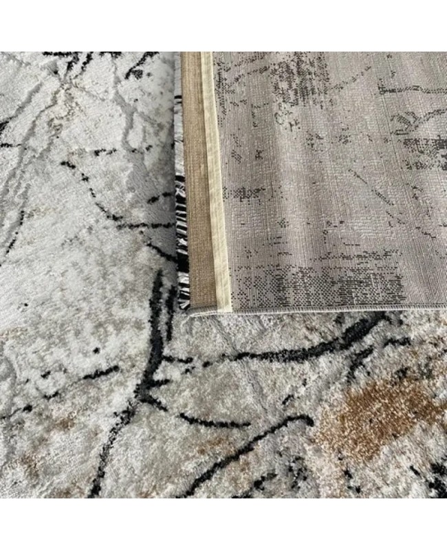 Χαλιά Ανάγλυφα Με Βελούδινη Υφή MARRY MR 331 Grey Black