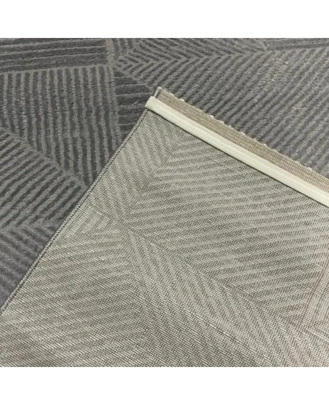 Χαλιά Ανάγλυφα Με Βελούδινη Υφή Lazer Grey Grey LZ285