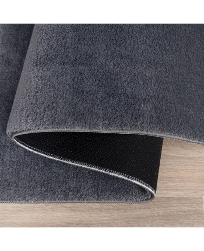 Χαλί Soft Velvet Γούνινη dark grey 200x250