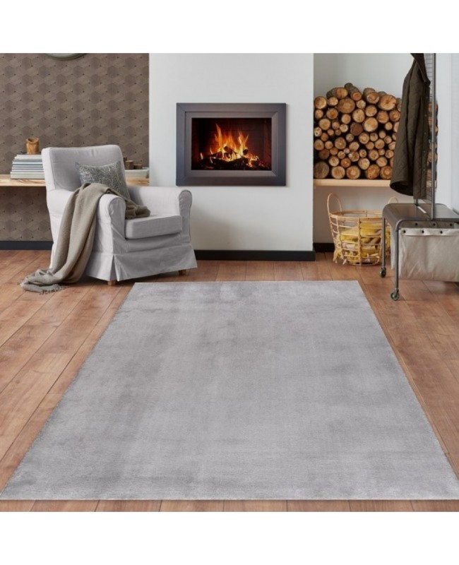 Χαλί Soft Velvet Γούνινη light grey 200x250