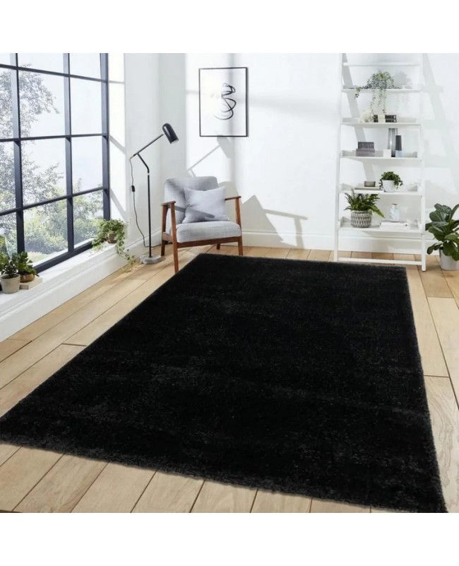 Διάδρομος 080cm Shaggy Jasmine JS 583 Black