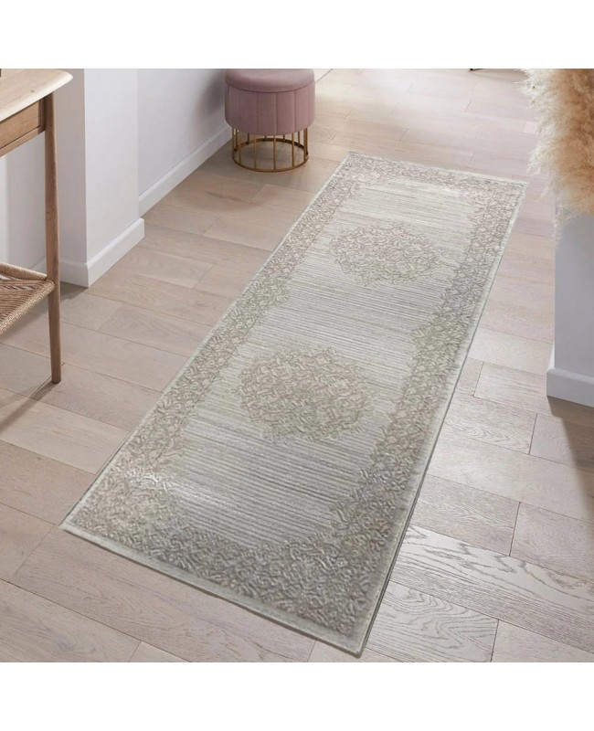 Διάδρομος 080cm Ανάγλυφα Με Βελούδινη Υφή Lazer Cream Beige LZ172