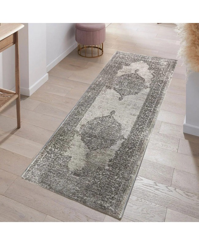 Διάδρομος 080cm Ανάγλυφα Με Βελούδινη Υφή Lazer Cream Vizon LZ294