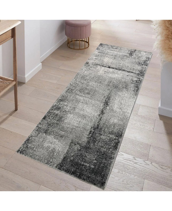 Διάδρομος 080cm Ανάγλυφα Με Βελούδινη Υφή Lazer Grey Antrasit LZ286