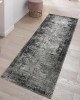 Διάδρομος 080cm Ανάγλυφα Με Βελούδινη Υφή Lazer Grey Antrasit LZ313