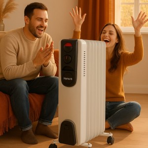 Ηλεκτρικό Καλοριφέρ Λαδιού Home It 1500W – 7 Φέτες, 3 Επίπεδα Ισχύος