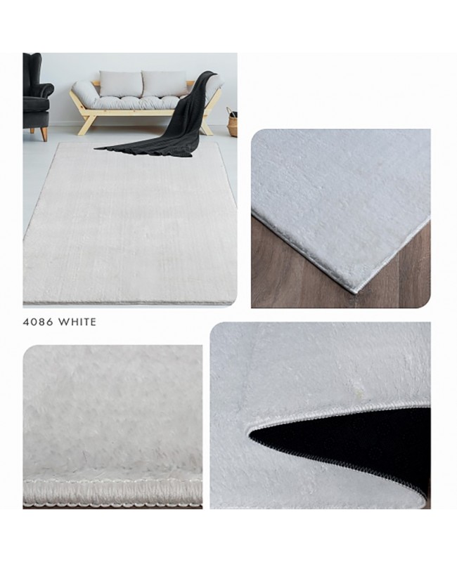  Μοκέτα Soft Velvet Γούνινη white