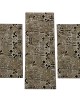 Σετ Κρεβατοκάμαρας 3τμχ Ανάγλυφα Mira 0178A Brown