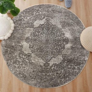 Χαλιά Ανάγλυφα Με Βελούδινη Υφή Lazer Cream Vizon LZ294 Στρογγυλά