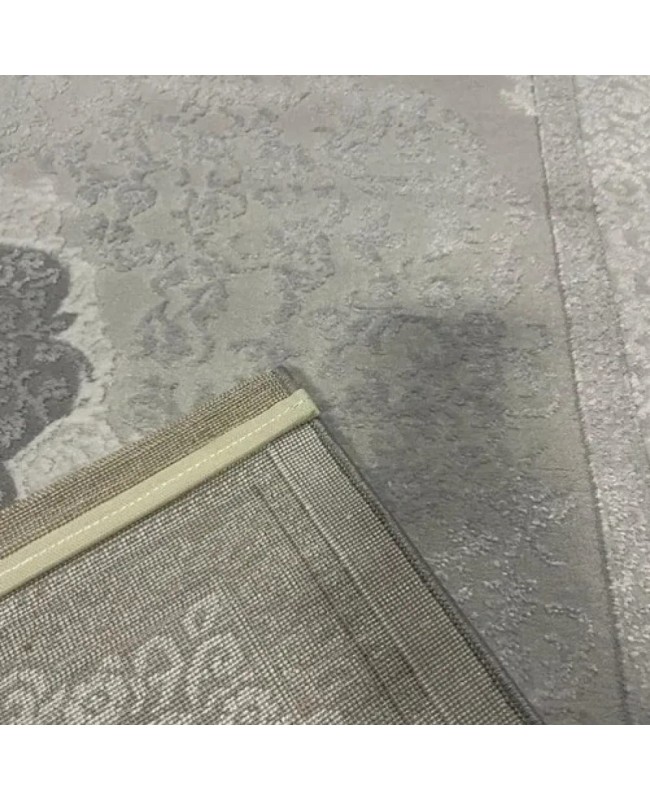 Χαλιά Ανάγλυφα Με Βελούδινη Υφή Lazer L.Grey LZ193 Στρογγυλά