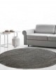 Στρογγυλά Χαλιά 160x160 Shaggy Soft silver 
