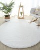 Στρογγυλά Χαλιά 160x160 Shaggy Soft white