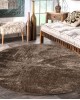Στρογγυλά Χαλιά 160χ160 Shaggy Soft camel 